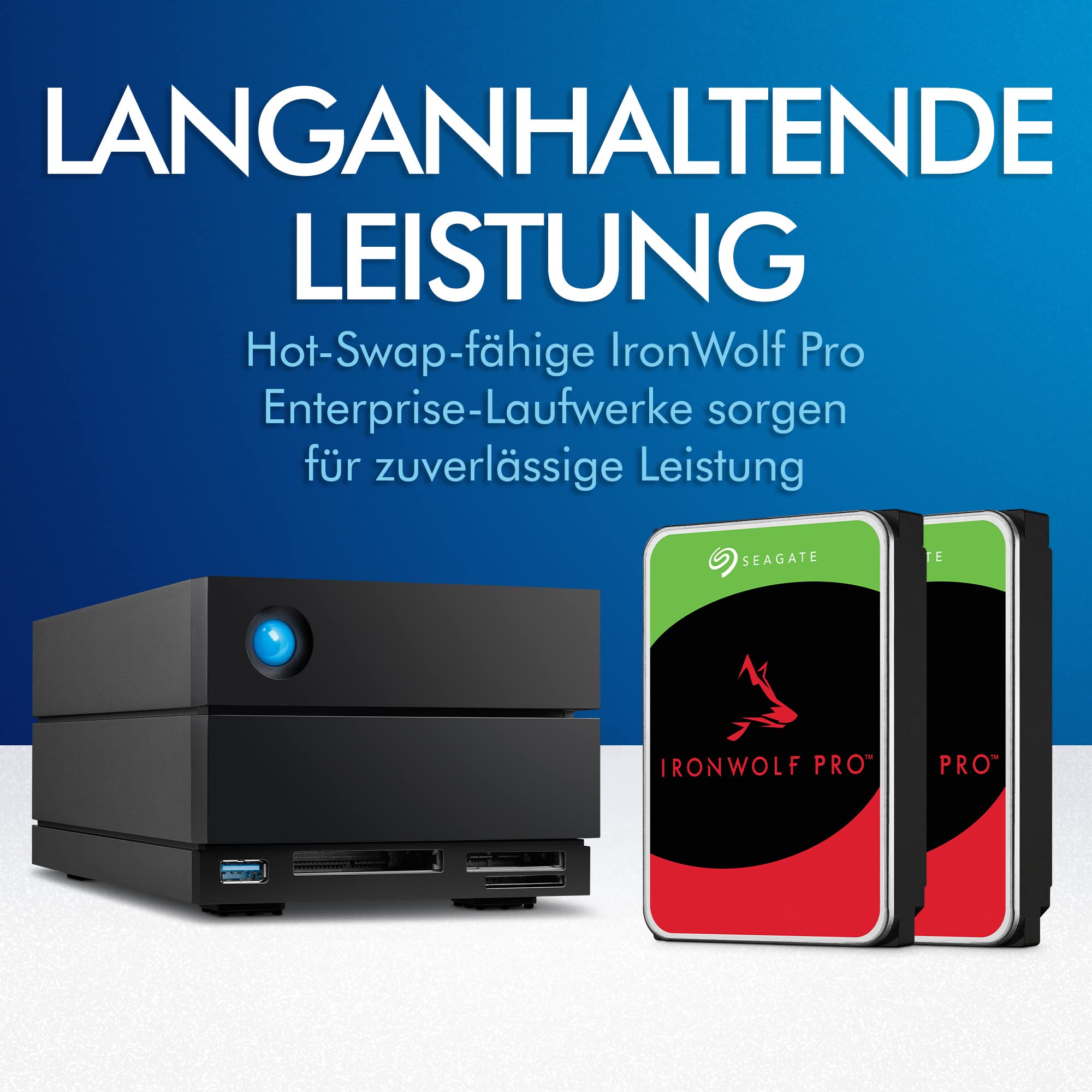 LaCie 2big Dock 40TB External HDD - Thunderbolt and USB4 Compatibility, Data Recovery (STLG40000400)