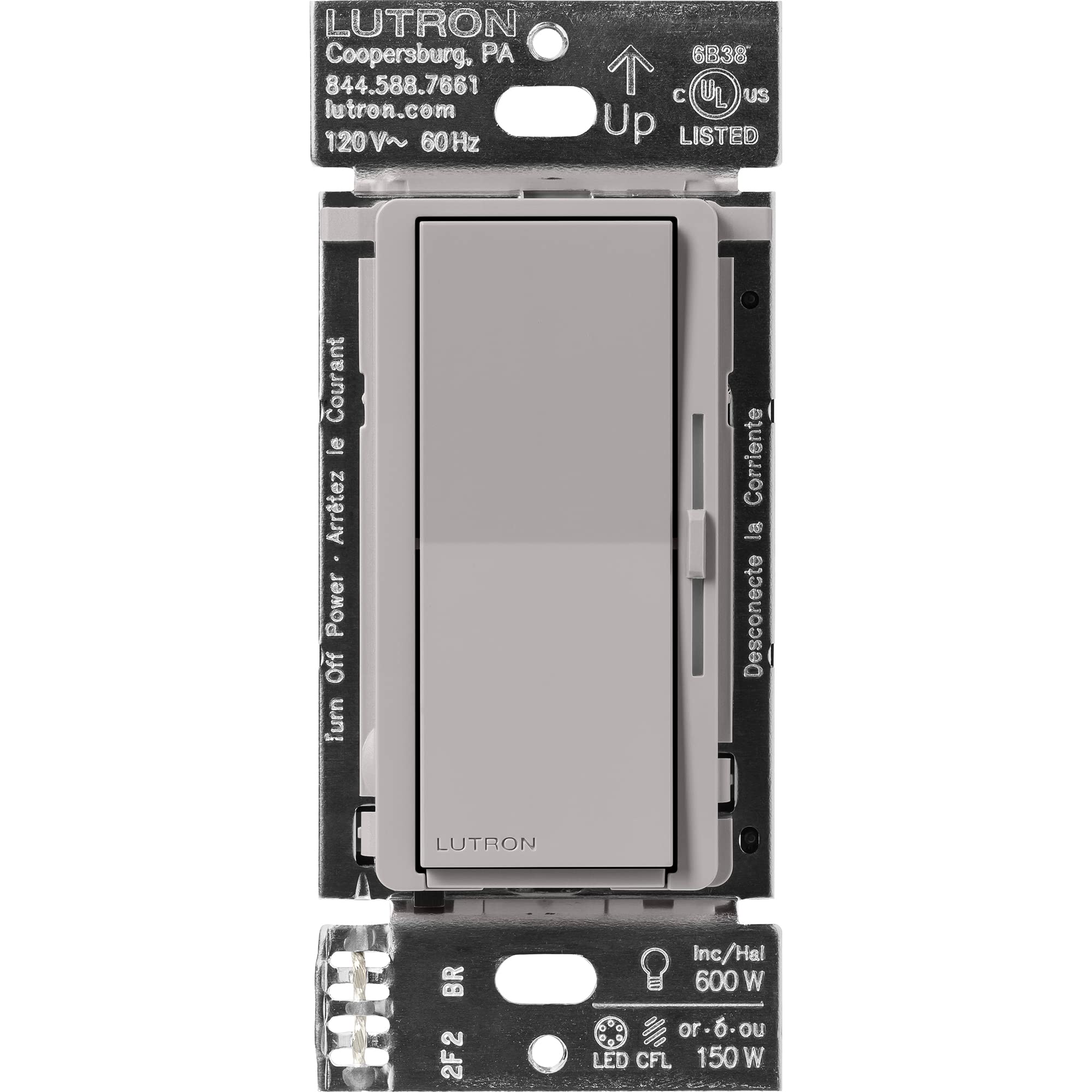 Lutron Caseta Smart Lighting Diva Smart Dimmer Switch for LED Bulbs