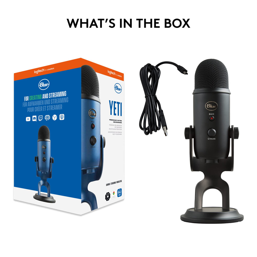 LOGAM Logitech Creators Blue Yeti USB Microphone for PC