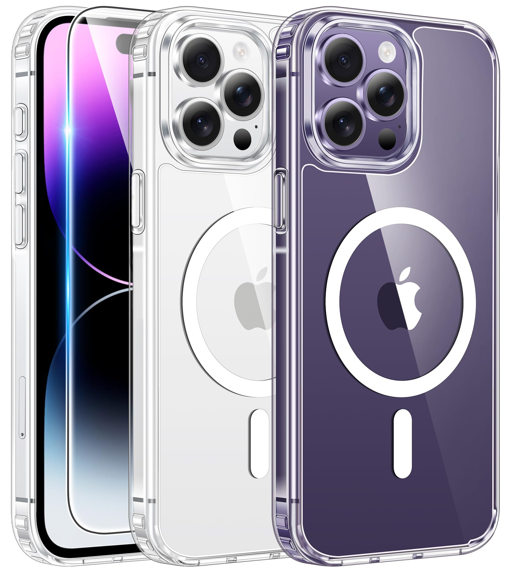 FNTCASE for iPhone Case Clear Magnetic Compatible with Magsafe