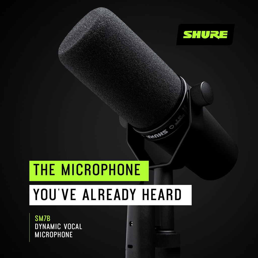 Shure SM7B Dynamic XLR Microphone for Podcasting & Recording