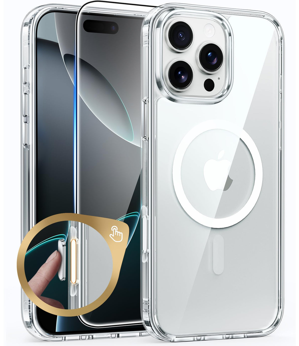 FNTCASE for iPhone Case Clear Magnetic Compatible with Magsafe