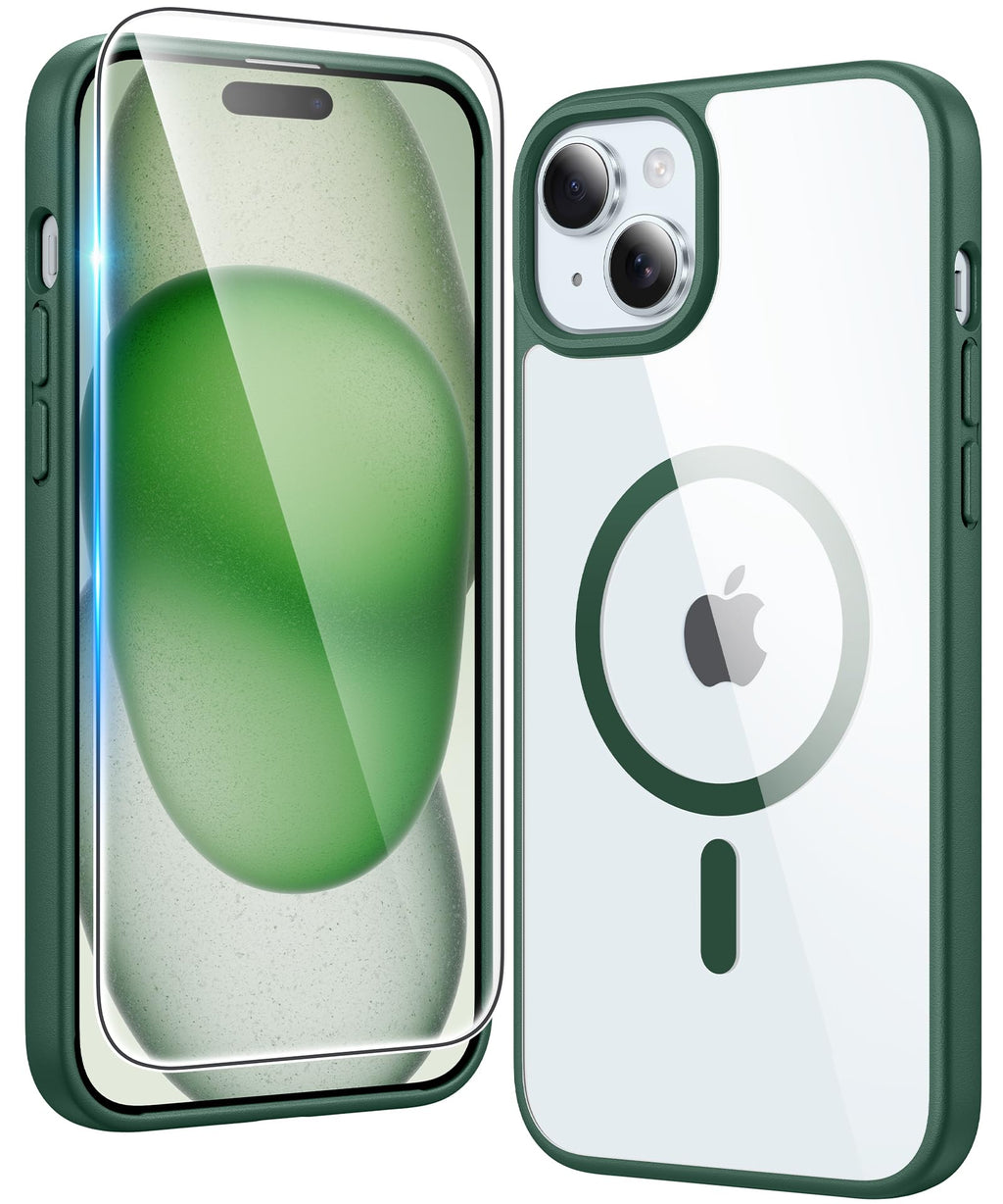 FNTCASE for iPhone Case Clear Magnetic Compatible with Magsafe