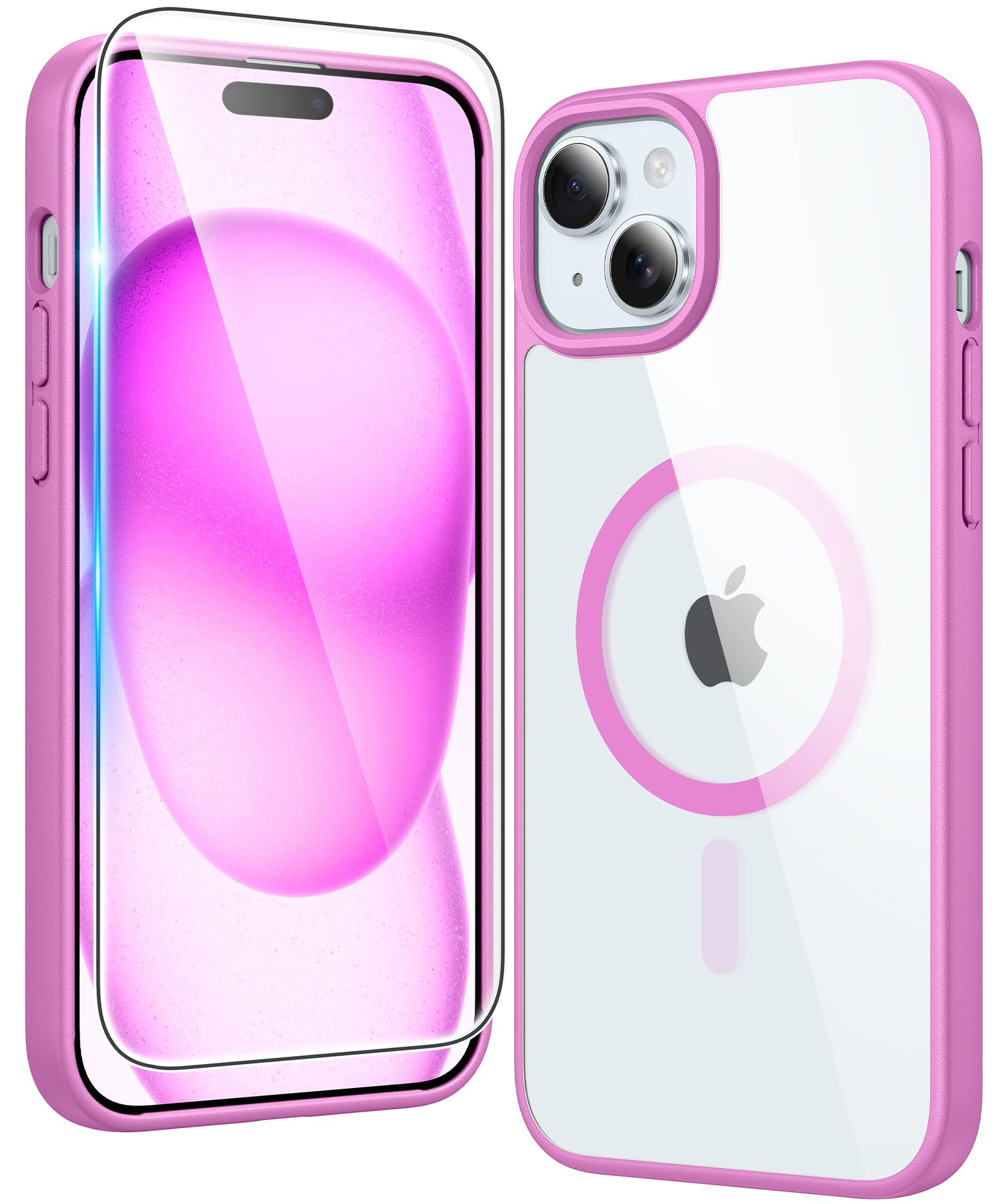 FNTCASE for iPhone Case Clear Magnetic Compatible with Magsafe