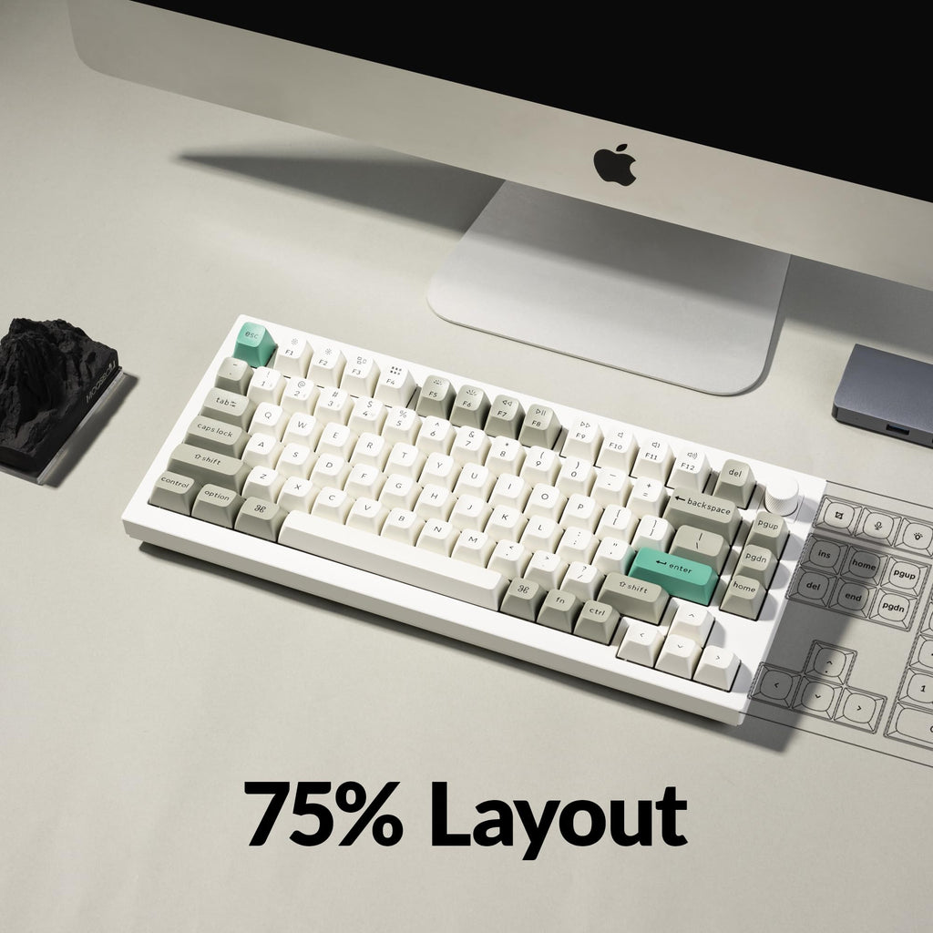Keychron Q1 Max Swappable RGB Backlight Knob Version - White