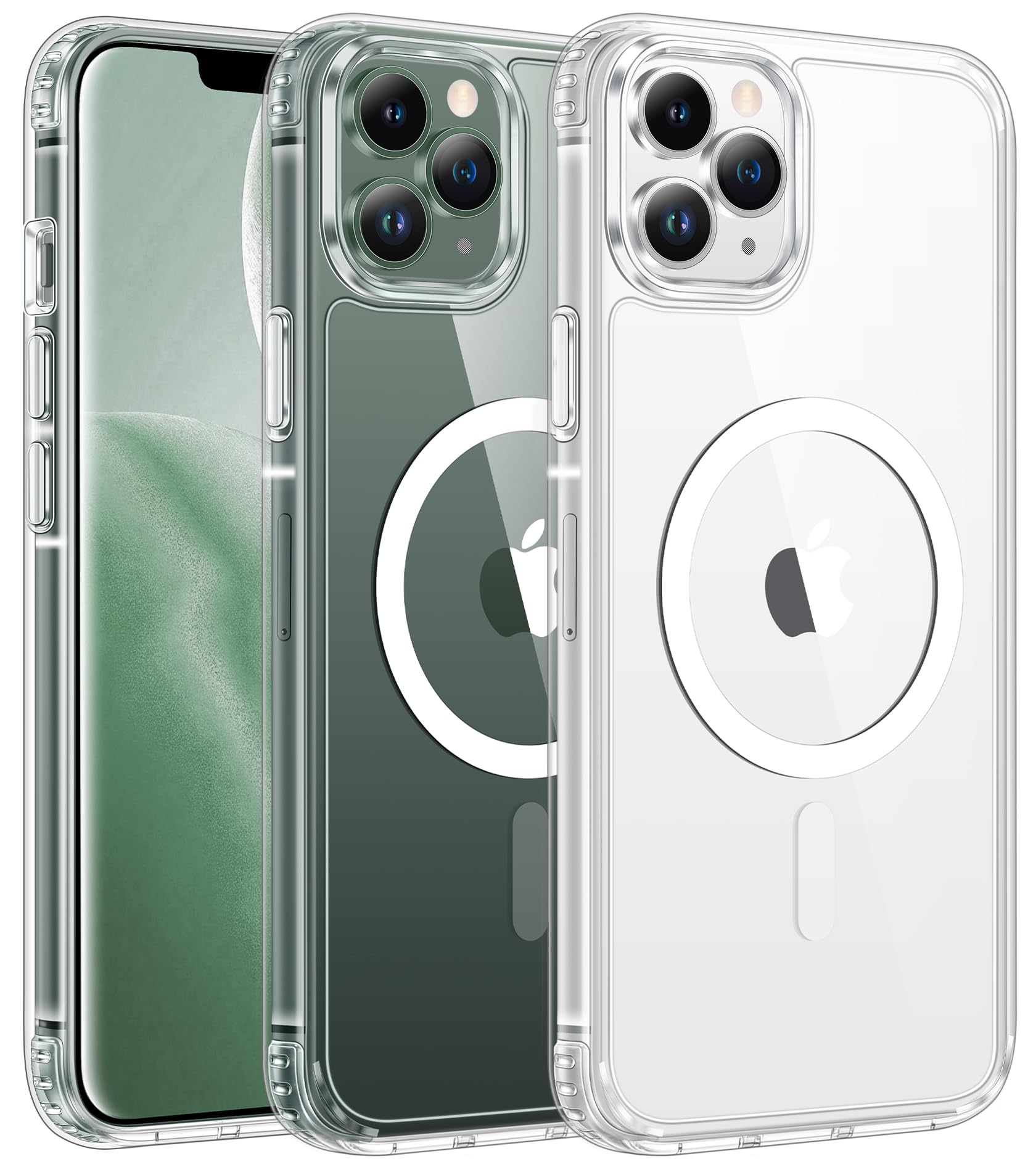 FNTCASE for iPhone Case Clear Magnetic Compatible with Magsafe