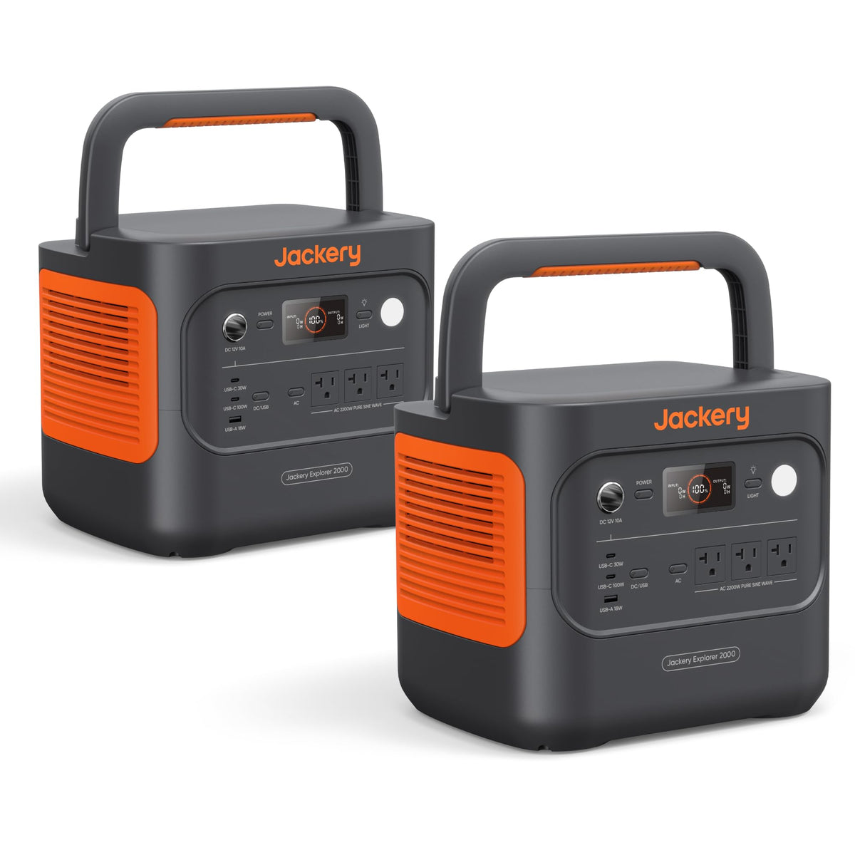 Jackery Explorer 2000 v2 Portable Power Station, 2042Wh LiFePO4 Home Backup Battery, 2200W AC Output