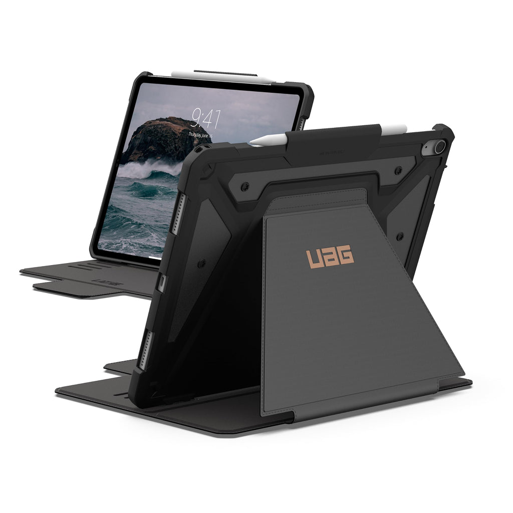 URBAN ARMOR GEAR UAG Designed for iPad Air 13" Case M4/M3 2024-2026 Rugged Multi-Angle Viewing Folio Protective Cover with Pencil Holder & Adjustable Stand