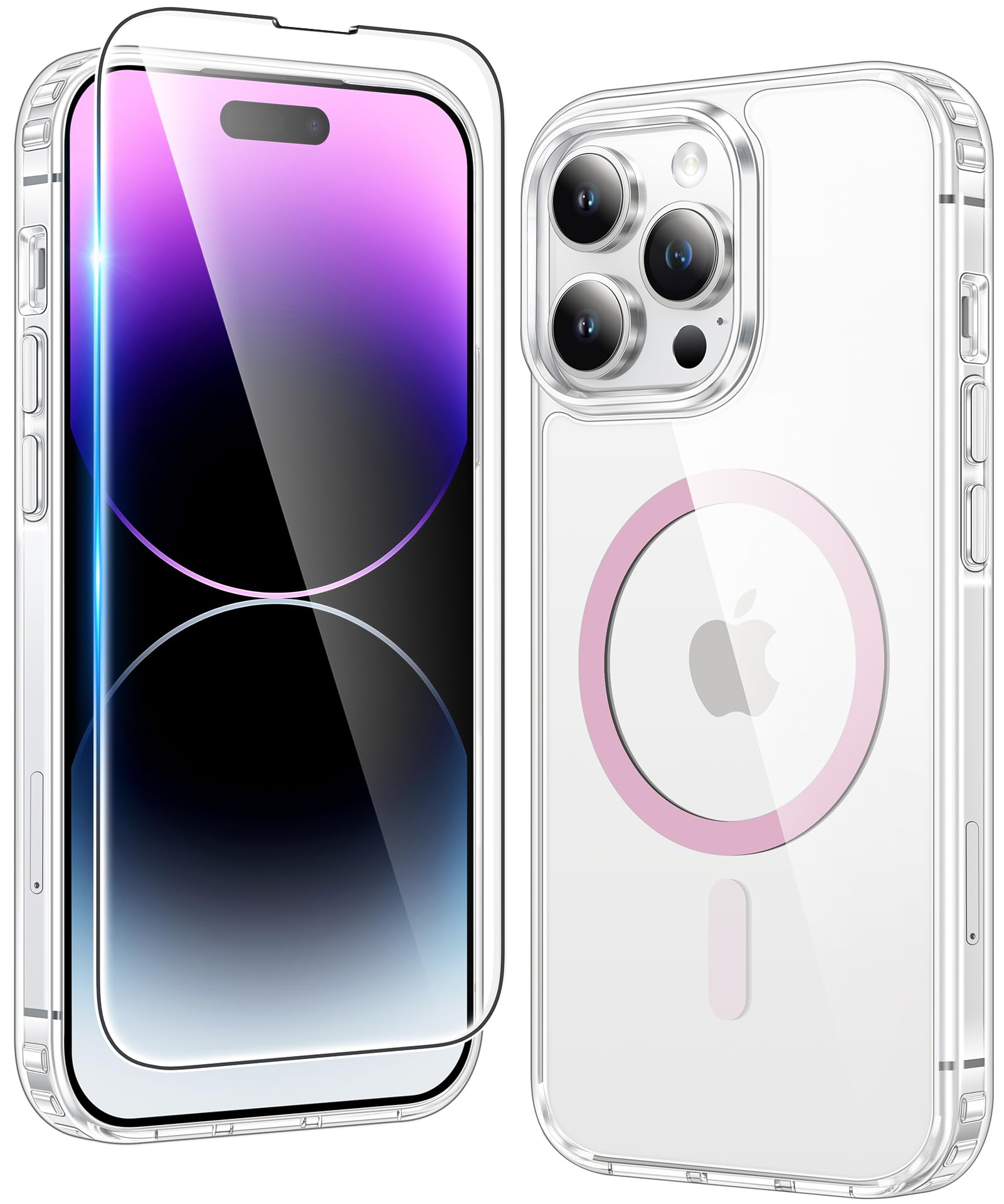 FNTCASE for iPhone Case Clear Magnetic Compatible with Magsafe