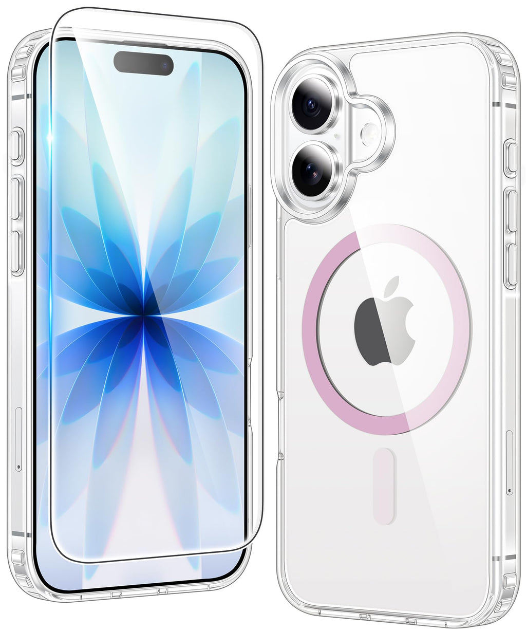 FNTCASE for iPhone Case Clear Magnetic Compatible with Magsafe