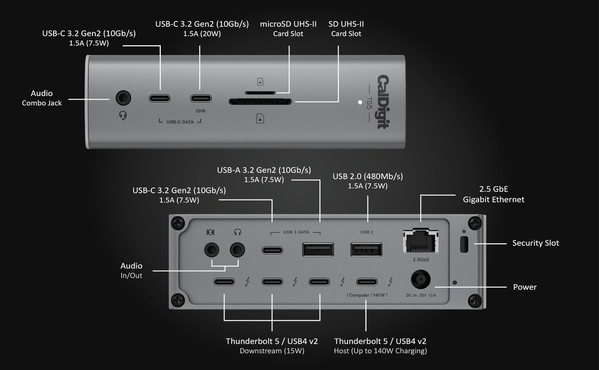 CalDigit Thunderbolt 5 TS5 Docking Stations
