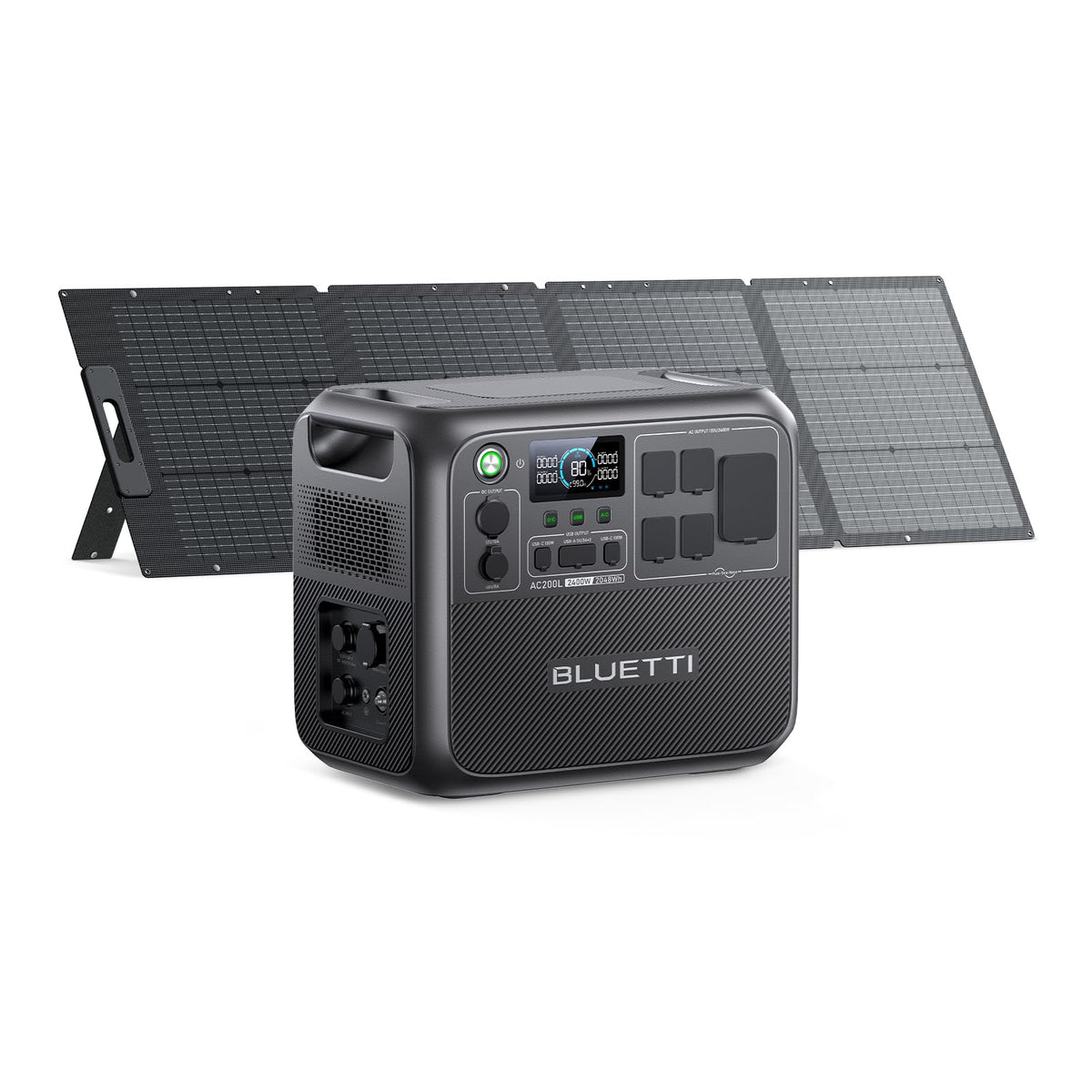 BLUETTI Portable Power Station AC200L, 2048Wh LiFePO4 Battery Backup, Expandable to 8192Wh w/ 5 2400W AC Outlets (3600W Power Lifting), 30A AC Output, Solar Generator for Camping, Home Use, Emergency