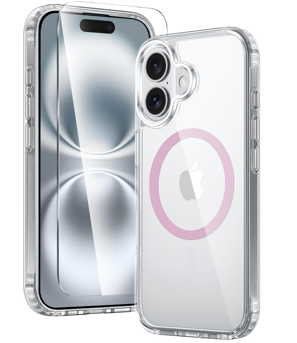 FNTCASE for iPhone Case Clear Magnetic Compatible with Magsafe
