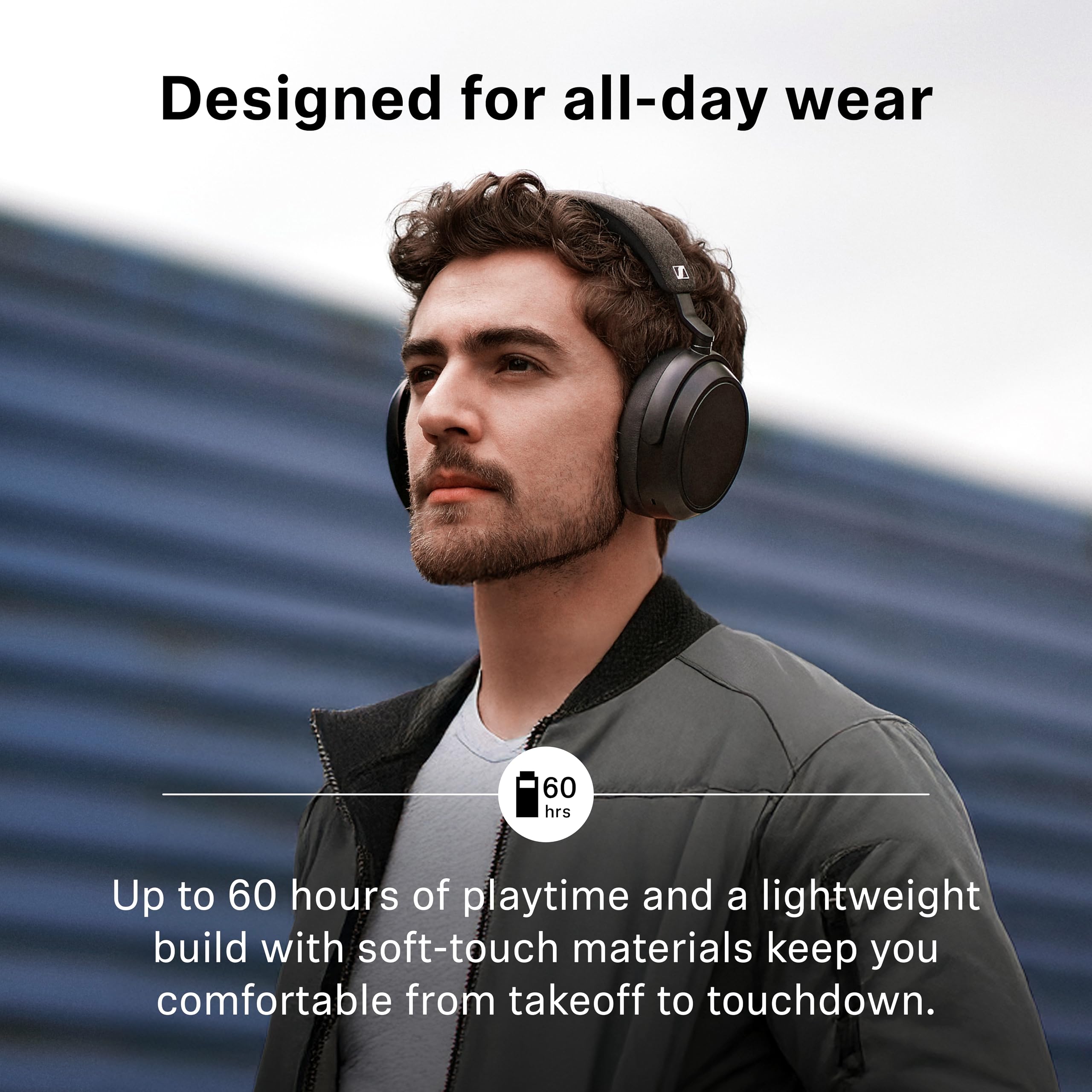 SENNHEISER Momentum 4 Wireless Noise Cancelling Headphones - Bluetooth Headset for Crystal-Clear Calls with Adaptive Noise Cancellation, Over-Ear Headphones, 60h Battery Life, Folding Design