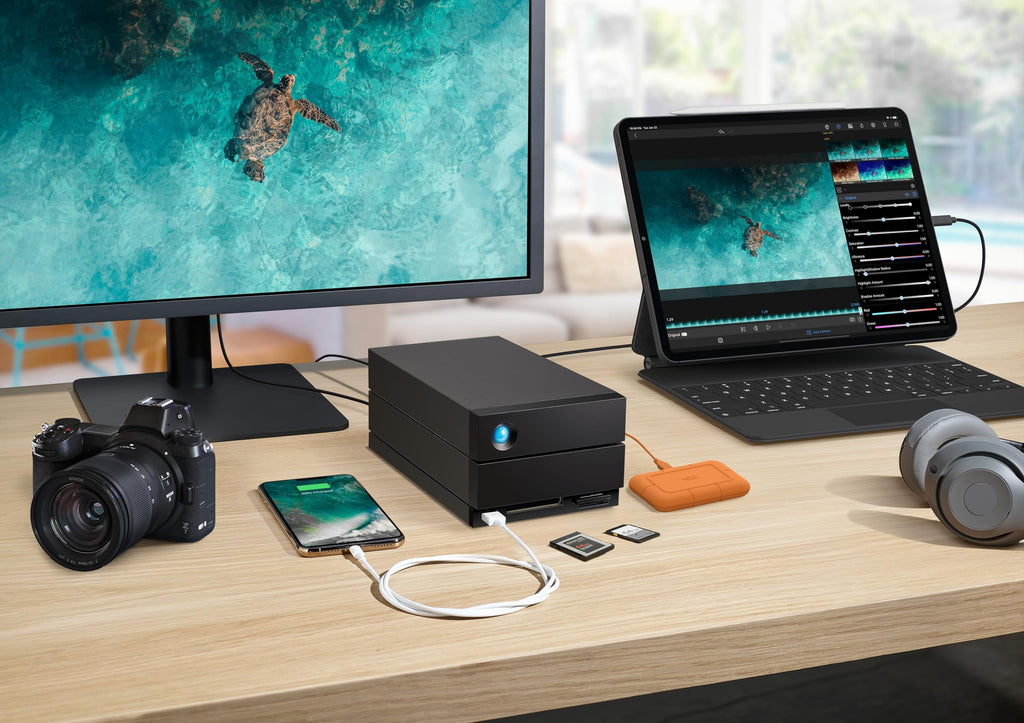 LaCie 2big Dock 40TB Thunderbolt USB4 External Hard Drive