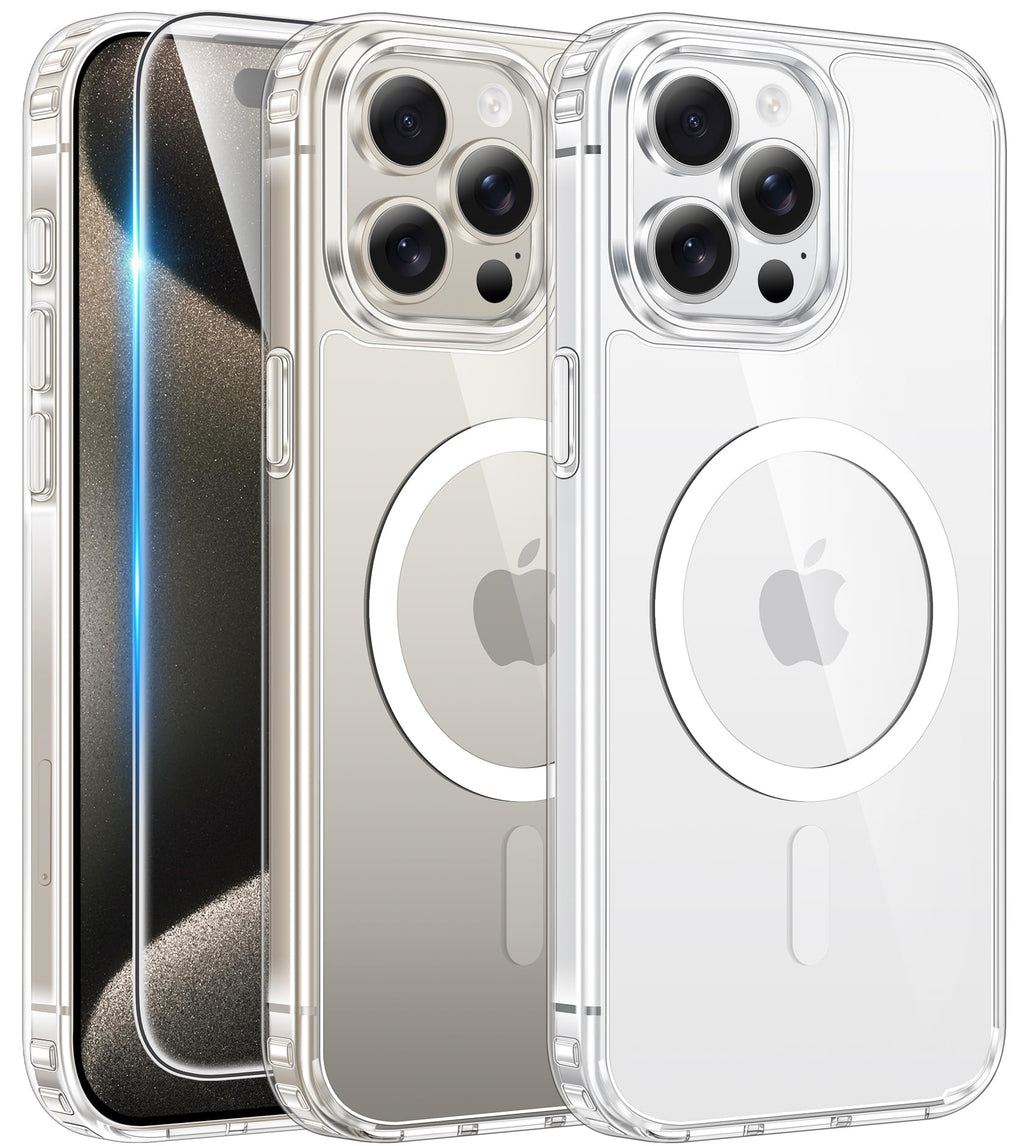 FNTCASE for iPhone Case Clear Magnetic Compatible with Magsafe