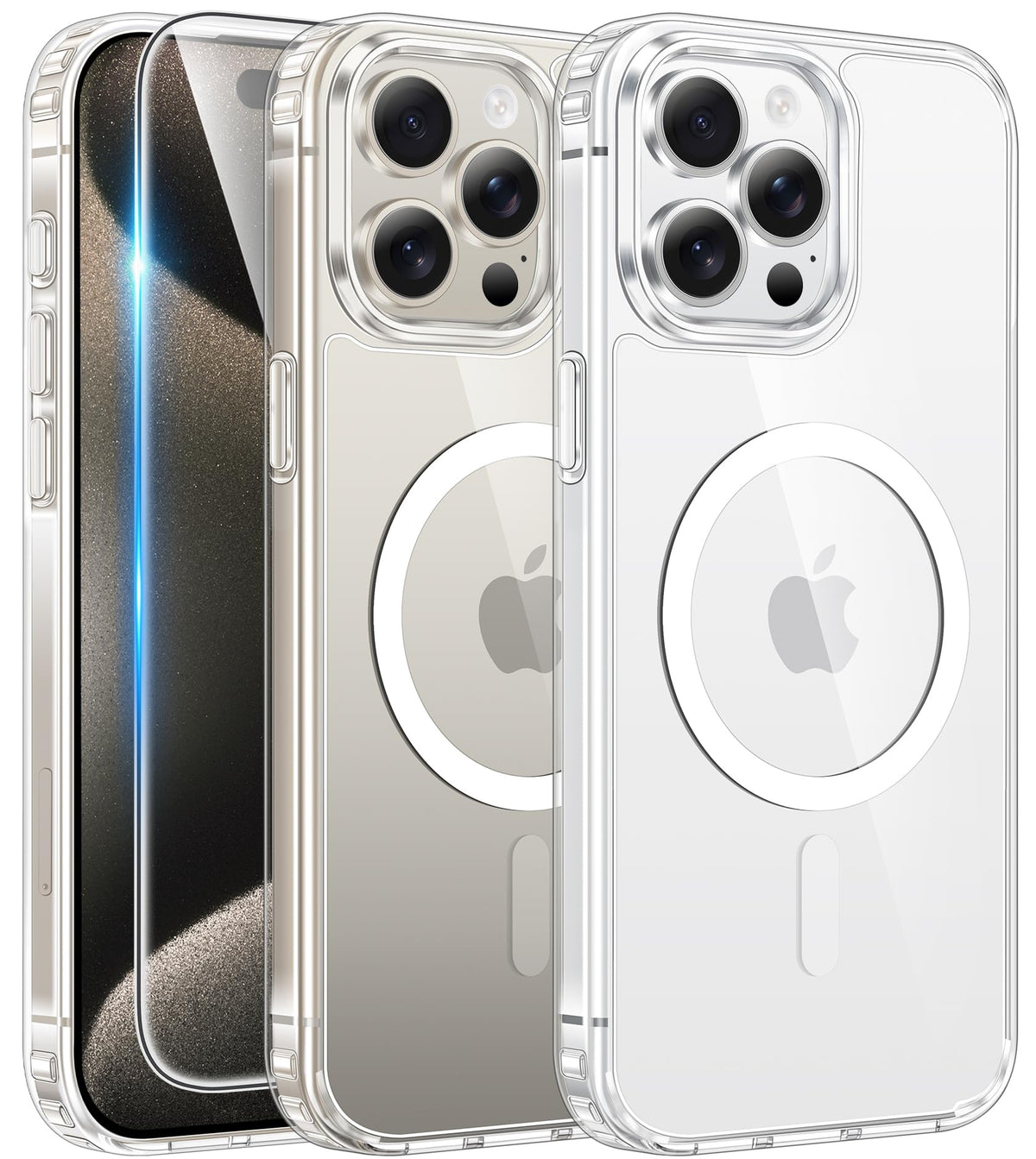 FNTCASE for iPhone Case Clear Magnetic Compatible with Magsafe