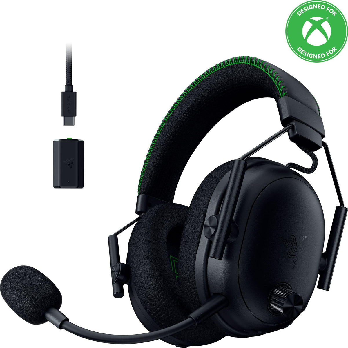 Razer BlackShark V3 Pro Wireless ANC Gaming Headset for PC: Full Band Mic - 50mm Drivers - 2.4 GHz, Bluetooth, USB, 3.5mm - Works with Mac, PS5, Nintendo Switch, Smartphone - 70 Hr Battery - White