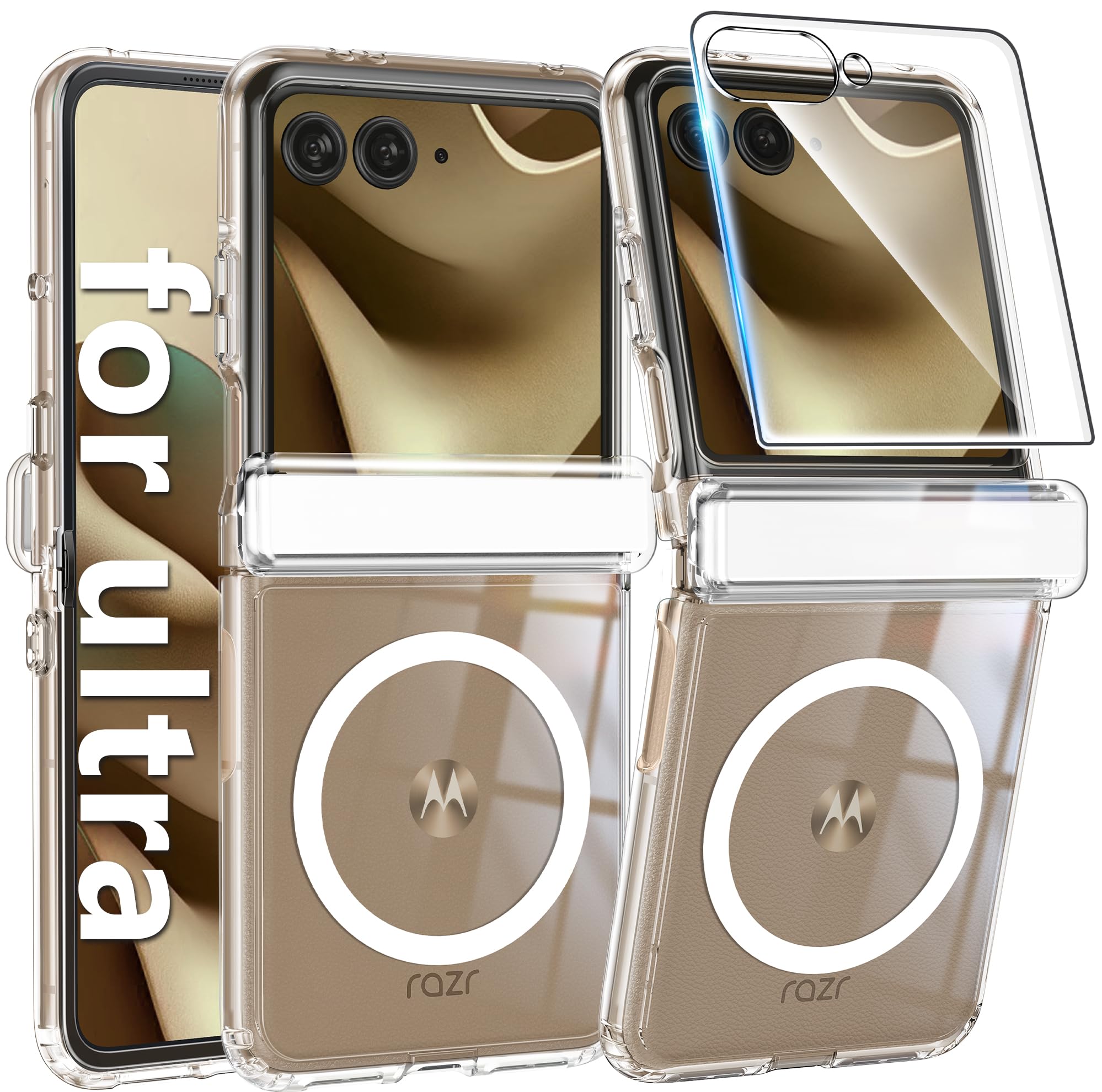FNTCASE for iPhone Case Clear Magnetic Compatible with Magsafe