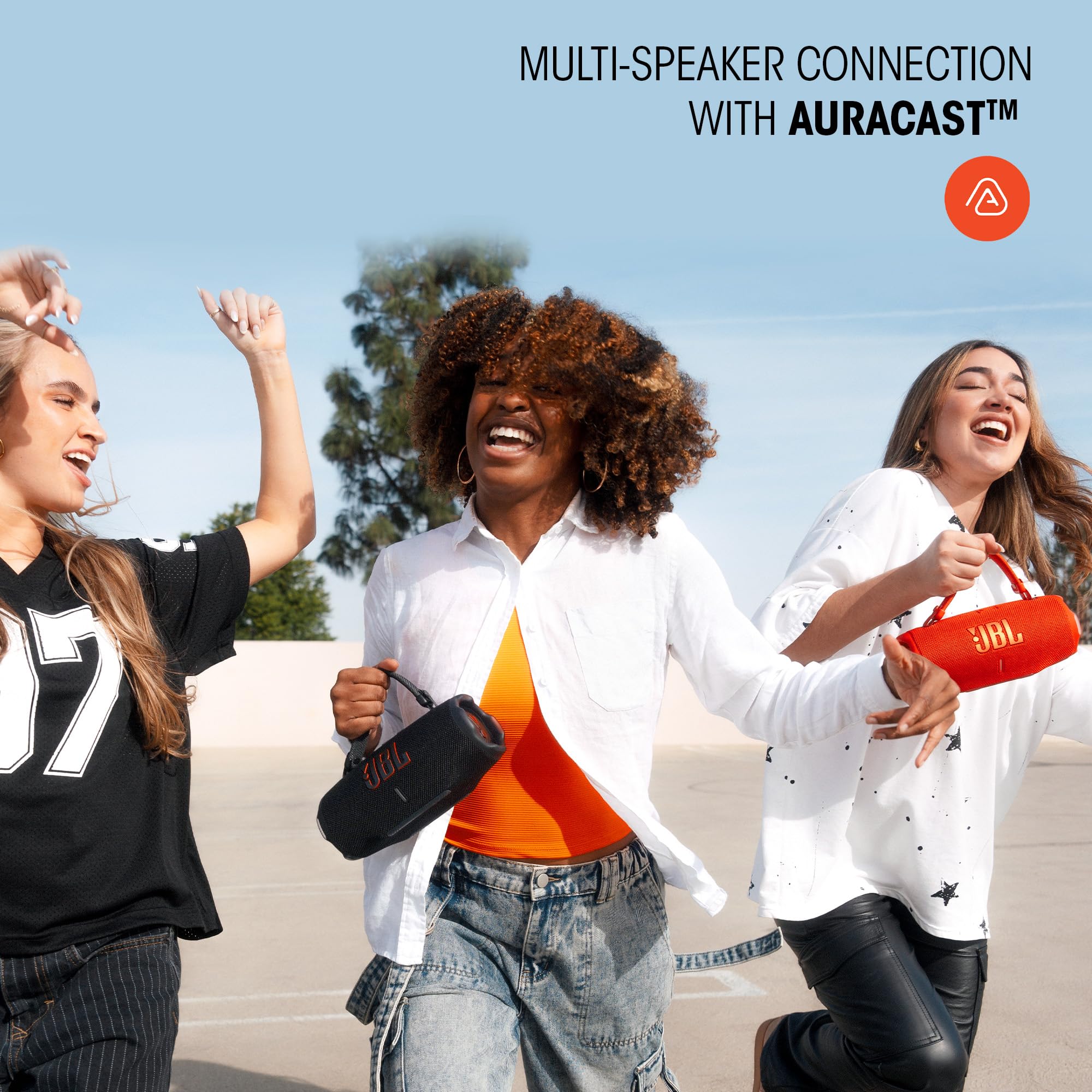 JBL Charge 6 - Portable Waterproof & Drop-Proof Bluetooth Speaker, Bold JBL Pro Sound with AI Sound Boost, 28Hrs of Playtime, Built-in powerbank & Comes with a Sturdy/Removable Carrying Strap (Black)