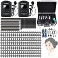 EXMAX 2.4GHz Wireless Audio Tour Guide System with Headset Mic Ear-Hook Bluetooth Receiver for Church,Teaching,Translation,Conference,Seminars,Hajj,Auditorium,Travel(2 Transmitters 200 Receivers)