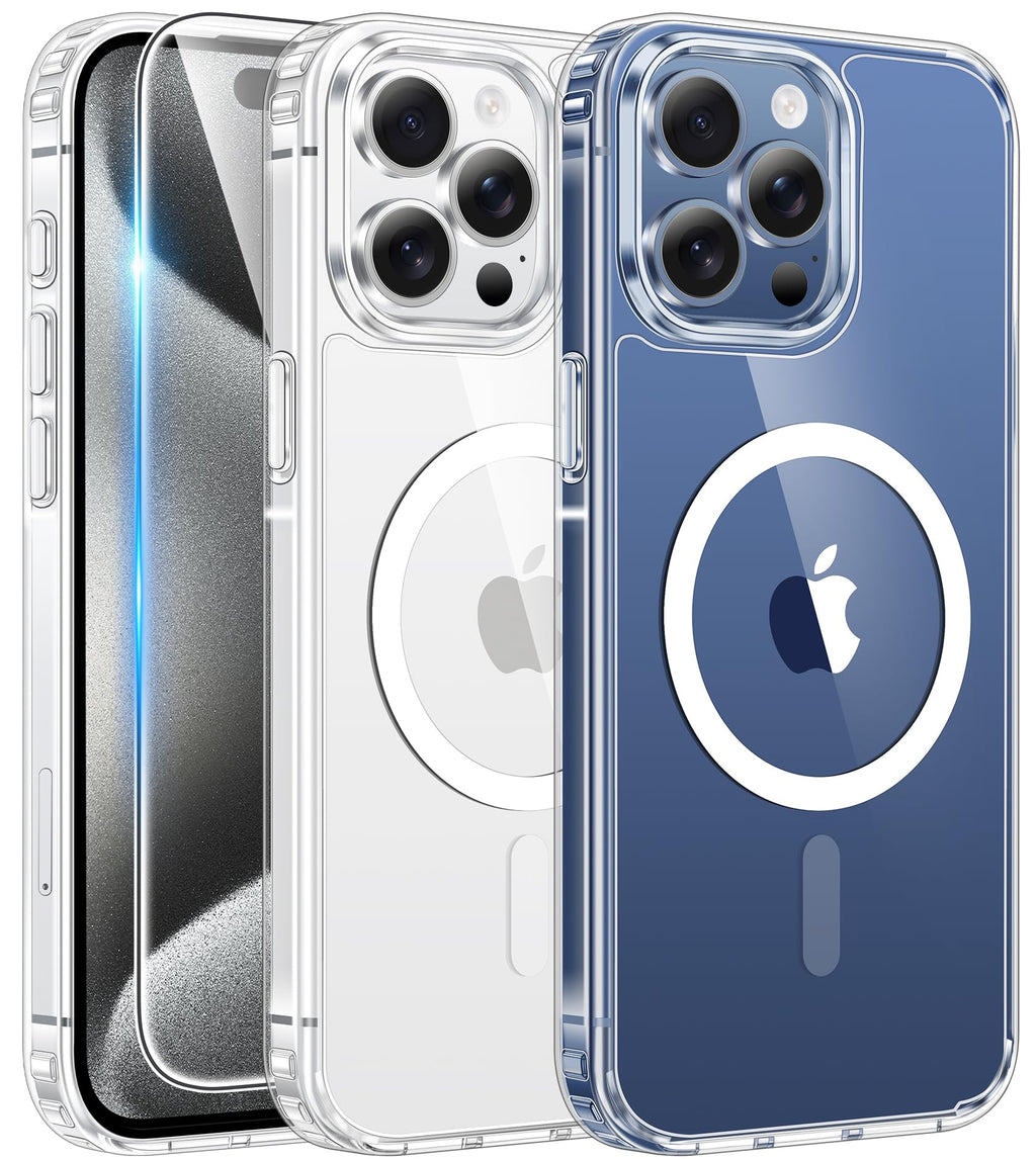 FNTCASE for iPhone Case Clear Magnetic Compatible with Magsafe