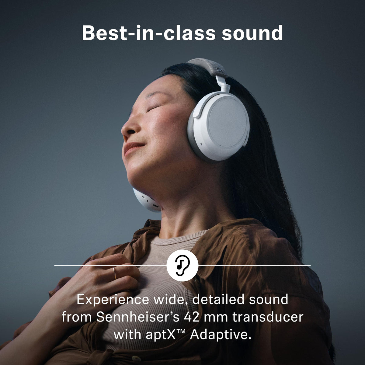 SENNHEISER Momentum 4 Wireless Noise Cancelling Headphones - Bluetooth Headset for Crystal-Clear Calls with Adaptive Noise Cancellation, Over-Ear Headphones, 60h Battery Life, Folding Design