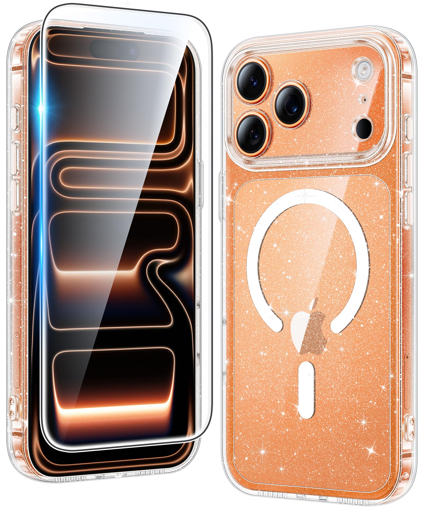 FNTCASE for iPhone Case Clear Magnetic Compatible with Magsafe
