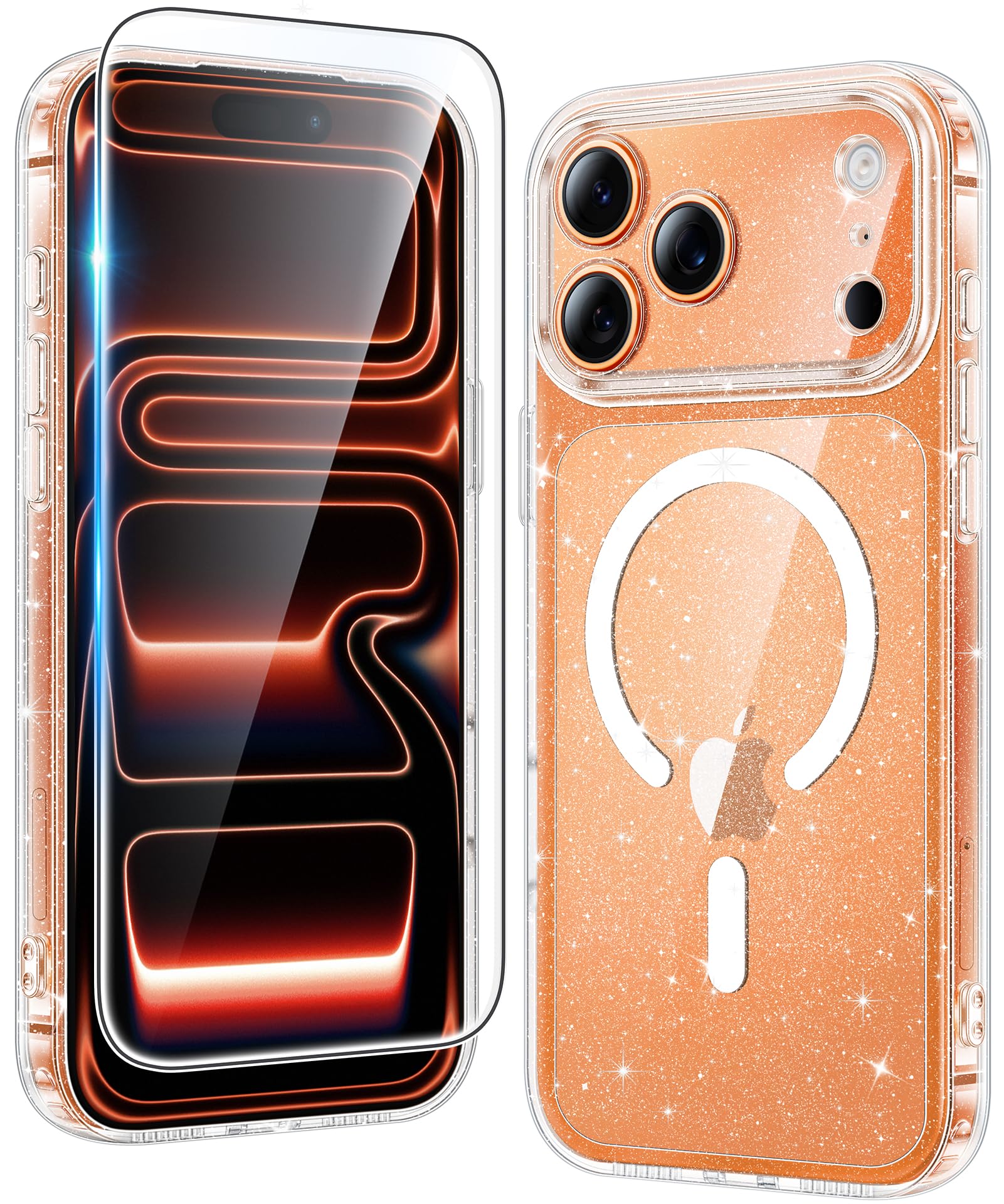 FNTCASE for iPhone Case Clear Magnetic Compatible with Magsafe