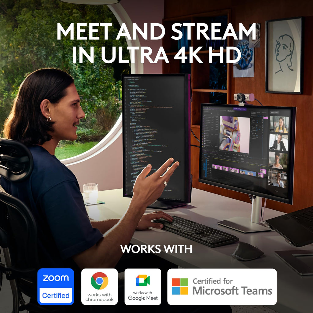 Logitech MX Brio 4K Webcam 4-Pack for Streaming & Meetings