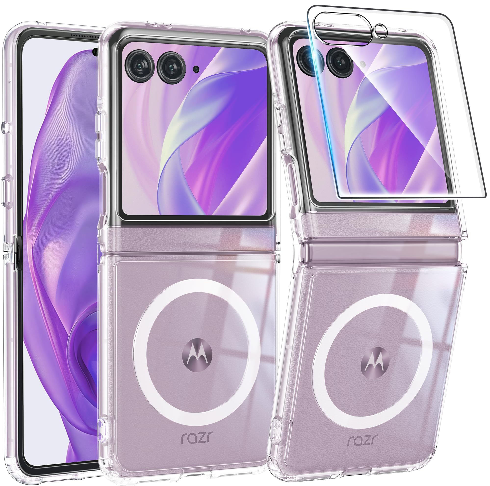FNTCASE for iPhone Case Clear Magnetic Compatible with Magsafe