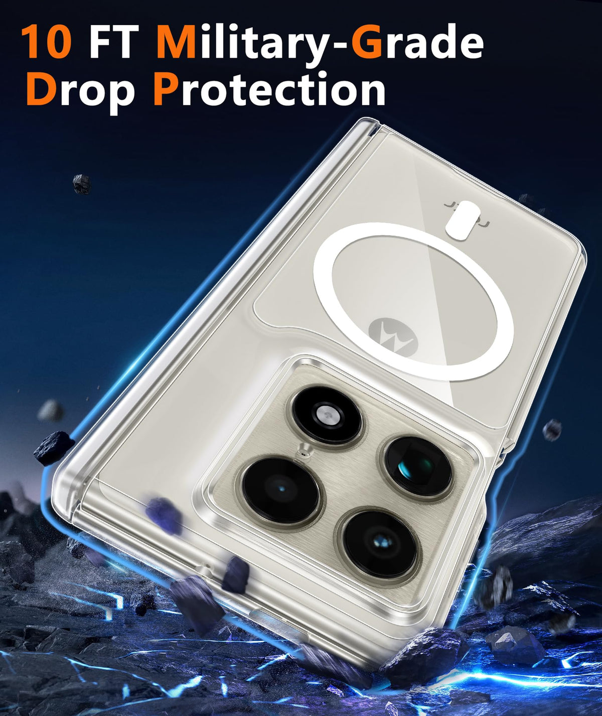 FNTCASE for iPhone Case Clear Magnetic Compatible with Magsafe