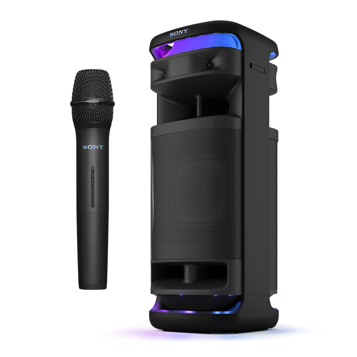Sony ULT Tower 10 Bluetooth Karaoke Party Speaker with Powerful Bass, 360° Sound and Party Lights, Included Wireless Microphone – New