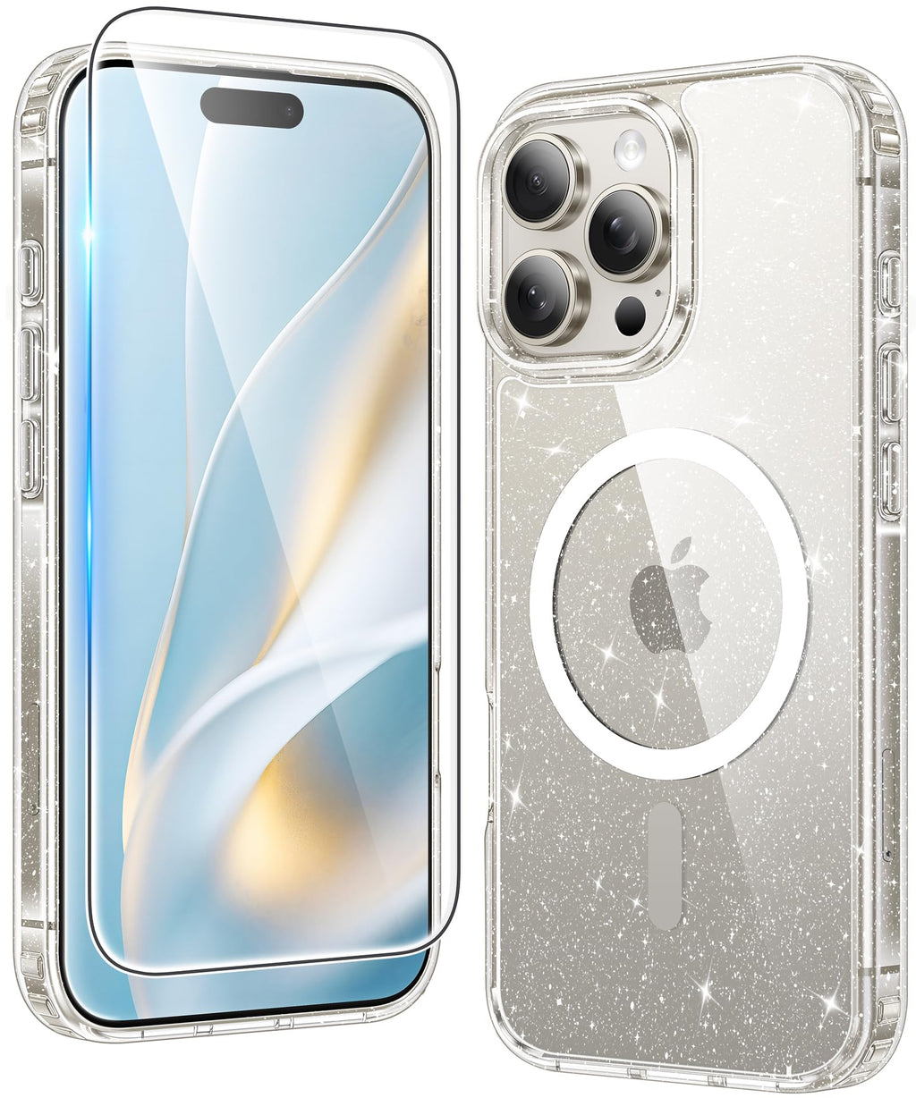 FNTCASE for iPhone Case Clear Magnetic Compatible with Magsafe