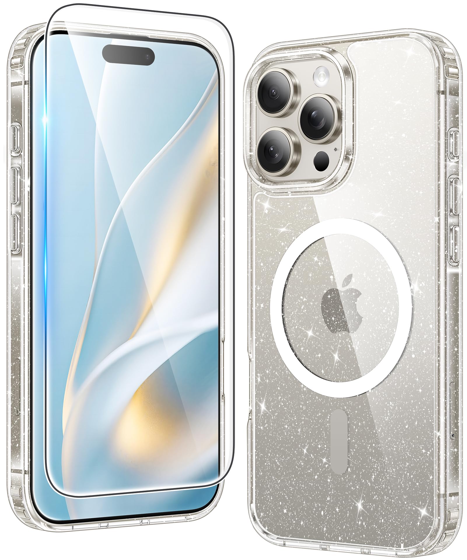 FNTCASE for iPhone Case Clear Magnetic Compatible with Magsafe