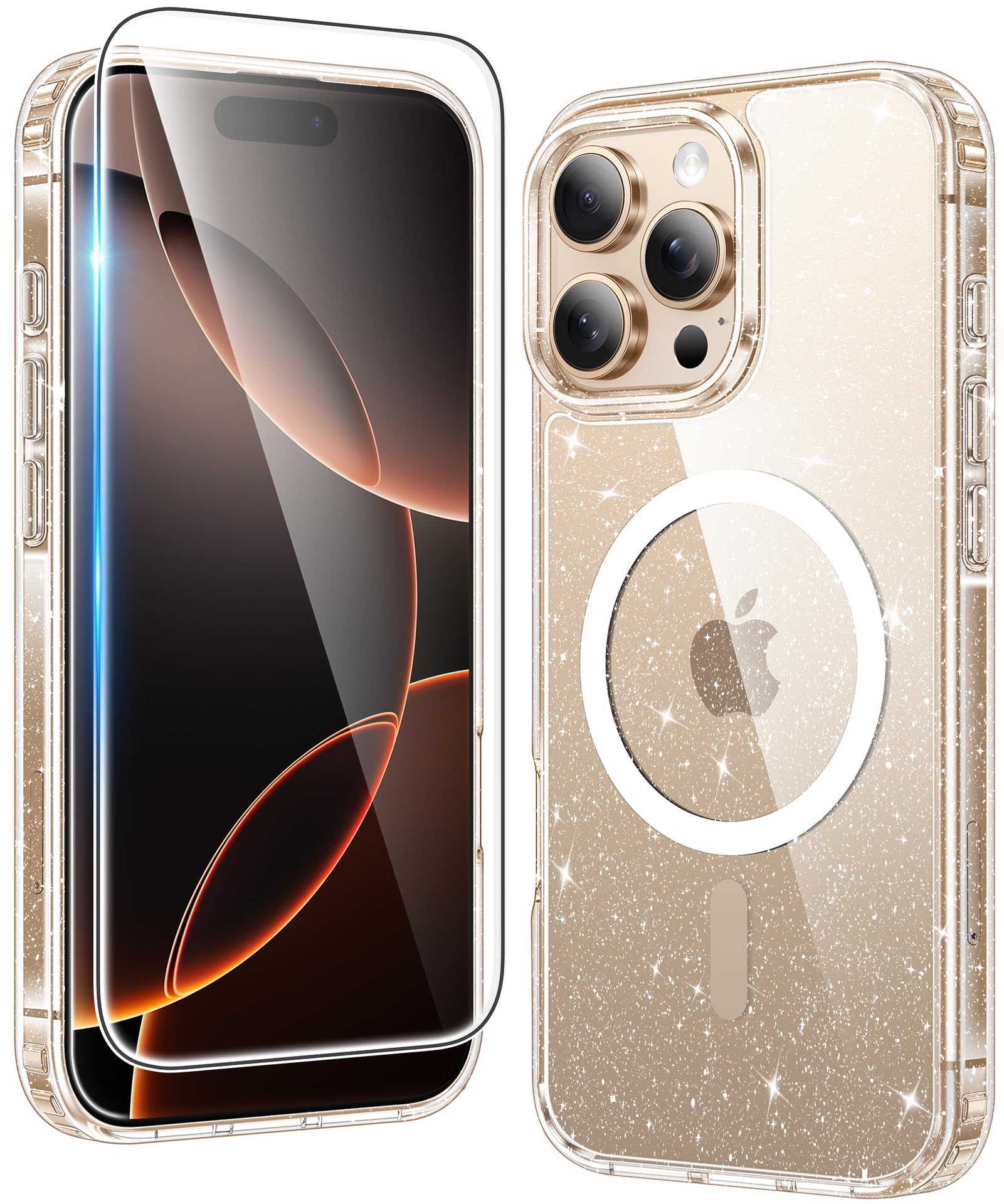 FNTCASE for iPhone Case Clear Magnetic Compatible with Magsafe